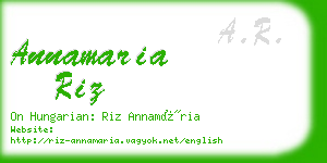 annamaria riz business card